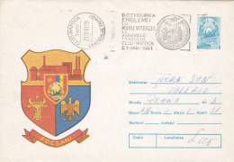 VERY RARE METERMARK ON COVER, MIHAI VITEAZUL EMBLEM, 1981, ROMANIA - Machines à Affranchir (EMA)