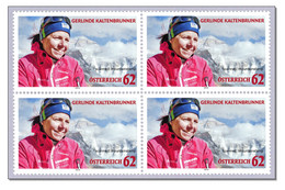 Austria 2012 Gerlinde Kaltenbrunner Mt. Everest Mountains Berge Montagnes Montagne Mountaineering MNH Block Of Four** - Unused Stamps