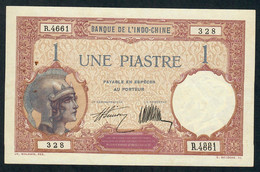 INDOCHINE   P48b   1   PIASTRE  1923 Signature 7    XF    2 P.h. ! ! - Indochina