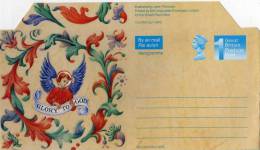 GRANDE-BRETAGNE UK Aerogramme Air Letter Christmas Noel 1991 Ange MNH ** - Postwaardestukken