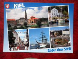 Kiel - Bilder Einer Stadt - Landeshaupstadt - Multiview Postcard - Ship - Germany - Used - Kiel