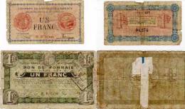 2 Billets - 1 Franc (Chambre De Commerce D' Annecy) 1 Franc (Bon De Monnaie Roubaix (55308) - Chambre De Commerce