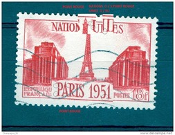 VARIÉTÉS FRANCE  1951 N° 911 NATION UNIES PARIS  OBLITÉRÉ YVERT TELLIER 0.80 € - Gebruikt