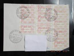 ATM Brief Mit 10 Verschnittene Einheiten. - Automatic Stamps