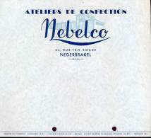 Factuur Blanco Ateliers De Confection Nebelco - Nederbrakel - 1900 – 1949