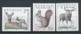 Sweden 1992 Facit # 1718A-1720. Wild Animals, MNH (**) - Nuevos