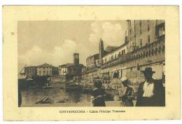 CARTOLINA - CIVITAVECCHIA - CALATA PRINCIPE TOMMASO  - VIAGGIATA NEL 1912 - ANIMATA - Civitavecchia