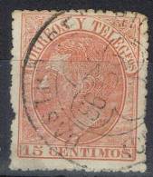 Sello 15 Cts Alfonso XII 1882, Fechador Trebol CASTRO Del RIO (Cordoba), Num 210 º - Used Stamps