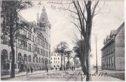 Hamborn Duisburg Provinzialstrasse M Rathaus Und Reichsbank Belebt 1.3.1912 Gelaufen - Duisburg