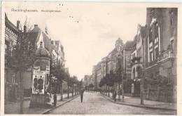 RECKLINGHAUSEN Hedwigstrasse Belebt Litfaßsäule HETLAGE Mode Restaurant Dortmund 26.5.1914 Gelaufen - Recklinghausen