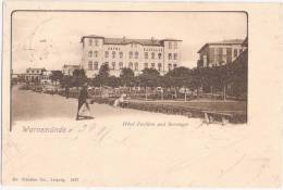 Rostock Warnemünde Hotel Pavillon Und Berringer Belebt 3.9.1899 Gelaufen Warnemuende Warnemunde - Rostock