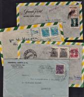 B0085 BRAZIL, 4 Covers From 1950s - Briefe U. Dokumente