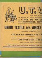 BUVARD :Textile Des VOSGES  U.T.V.N. Grand Format  Fileuse Avec Quenouille - Kleidung & Textil