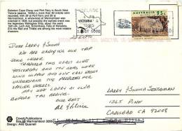 1995 Postcard To USA  95c C Endangered Species: Common Wombat - Lettres & Documents