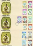 Vanuatu 1980 Definitives, British, Set 3 FDCs - Vanuatu (1980-...)