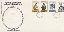 Vanuatu 1981 Duke Of  Edingburgh 60 Birthday Anniversary, French, FDC - Vanuatu (1980-...)