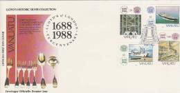 Vanuatu 1988 Lloyd's Historic Silver Collection FDC - Vanuatu (1980-...)