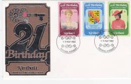 Kiribati 1982  21st Birthday Princess Diana FDC - Kiribati (1979-...)