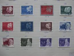 Timbres Suede : Personnalités 1963 - 1969  & - Gebraucht