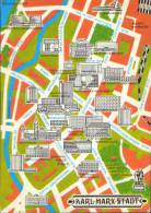 Germany-Postcard Unused-Karl Marx Stadt-City Map With Tourist Attractions-2/scans - Chemnitz (Karl-Marx-Stadt 1953-1990)