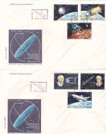 3 X ESPACE, SPACE, 25 YEARS OF COSMONAUTICE, HERMAN OBERTH, COVER FDC, 1983, ROMANIA - Europe