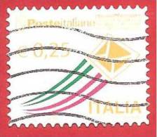 ITALIA REPUBBLICA USATO  - 2013 - Posta Italiana - Serie Ordinaria - € 0,25 - 2011-20: Gebraucht