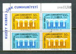 1984 NORTH CYPRUS EUROPA CEPT PAIR MNH ** CTO - Unused Stamps