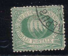 Repubblica Di San Marino - 1894 - 5 C. Verde (o) - Usados