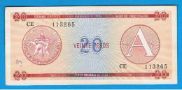 CUBA -  20 Pesos  ND  Circulada   A - FX5  Serie CE - Kuba