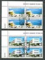 1987 NORTH CYPRUS DEVELOPMENTS BLOCK OF 4 MNH ** CTO - Neufs