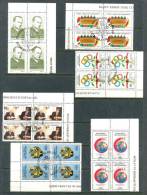 1988 NORTH CYPRUS ANNIVERSARIES AND EVENTS BLOCK OF 4 MNH ** CTO - Neufs