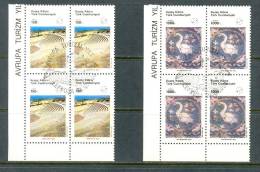 1990 NORTH CYPRUS EUROPEAN TOURISM YEAR BLOCK OF 4 MNH ** CTO - Neufs