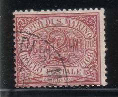 Repubblica Di San Marino - 1894 - 2 C. Carminio (o) - Used Stamps