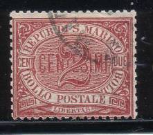 Repubblica Di San Marino - 1894 - 2 C. Carminio (o) - Oblitérés