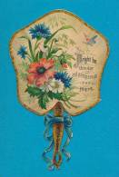 DECOUPIS  ANCIENS GAUFFRE, FLEURS, EVENTAIL, FAN, PAPPILON, VERY FINE COND.  CA 7 X 11 Cm - Flowers