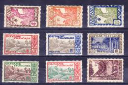 Guyane   N°111 - 114 - 115 - 118 - 120 - 131 - 158 - 160 - 203  Neufs Charniere    (9 Valeurs) - Unused Stamps