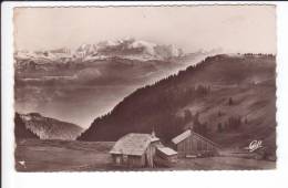 CP N° 29 - 1953 - TANINGES - Le Praz De Lys - Panorama Sur La Chaîne Du Mont Blanc - Taninges