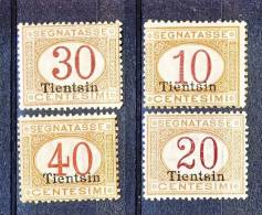 Tientsin 1917 Segnatasse SS 8 N. 1-4 MNH Cat. € 125 - Tientsin