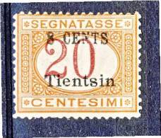 Tientsin 1917 Segnatasse SS 9 N. 6 C. 8 Su C. 20 Arancio E Carminio MLH Cat. € 90 - Tientsin