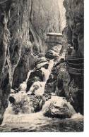 Litho Höllentalklamm Wasserfall Brücke Sw 5.9.1905 Von Partenkirchen Nach Barmen - Zugspitze