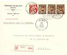Nimy- Beau Recommandé 1934 - Briefe U. Dokumente