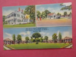 MD -  Berwyn Del Haven White House Cottages Linen Not Mailled Note Upper Right Corner    Ref 923 - Altri & Non Classificati