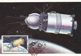 ESPACE, COSMOS, VOSTOK-1, CM, MAXICARD, CARTES MAXIMUM, 1986, ROMANIA - Russia & USSR