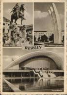 Germany-Postcard 1958-Berlin-Great Elector And  Airlift Monument-2/scans - Tempelhof