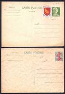 LOT 4 CARTES POSTALES ENTIERS POSTAUX NEUFS- FRANCE-  BON ETAT- - Colecciones & Series: PAP