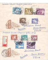 MONUMENTS FROM HUNGARY, 2 COVERS FDC, USUAL STAMPS, 1961, HUNGARY - FDC