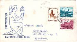 HUNGARY BUSES, ANNIVERSARY, COVER FDC, 1964, HUNGARY - FDC