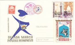 NATIONAL PHILATELIC EXPOZITION, SPECIAL COVER, OBLIT. CONC., 1966, ROMANIA - Briefe U. Dokumente