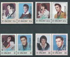 St Vincent: 870/ 877 ** (Elvis Presley)    Avec Surcharge Specimen - Elvis Presley