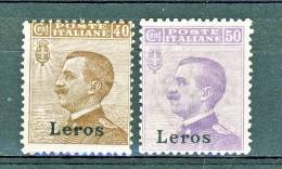 Lero, Isole Egeo 1912 SS 57 N. 6-7 MNH - Aegean (Lero)